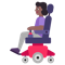 Woman in Motorized Wheelchair- Medium-Dark Skin Tone emoji on Microsoft